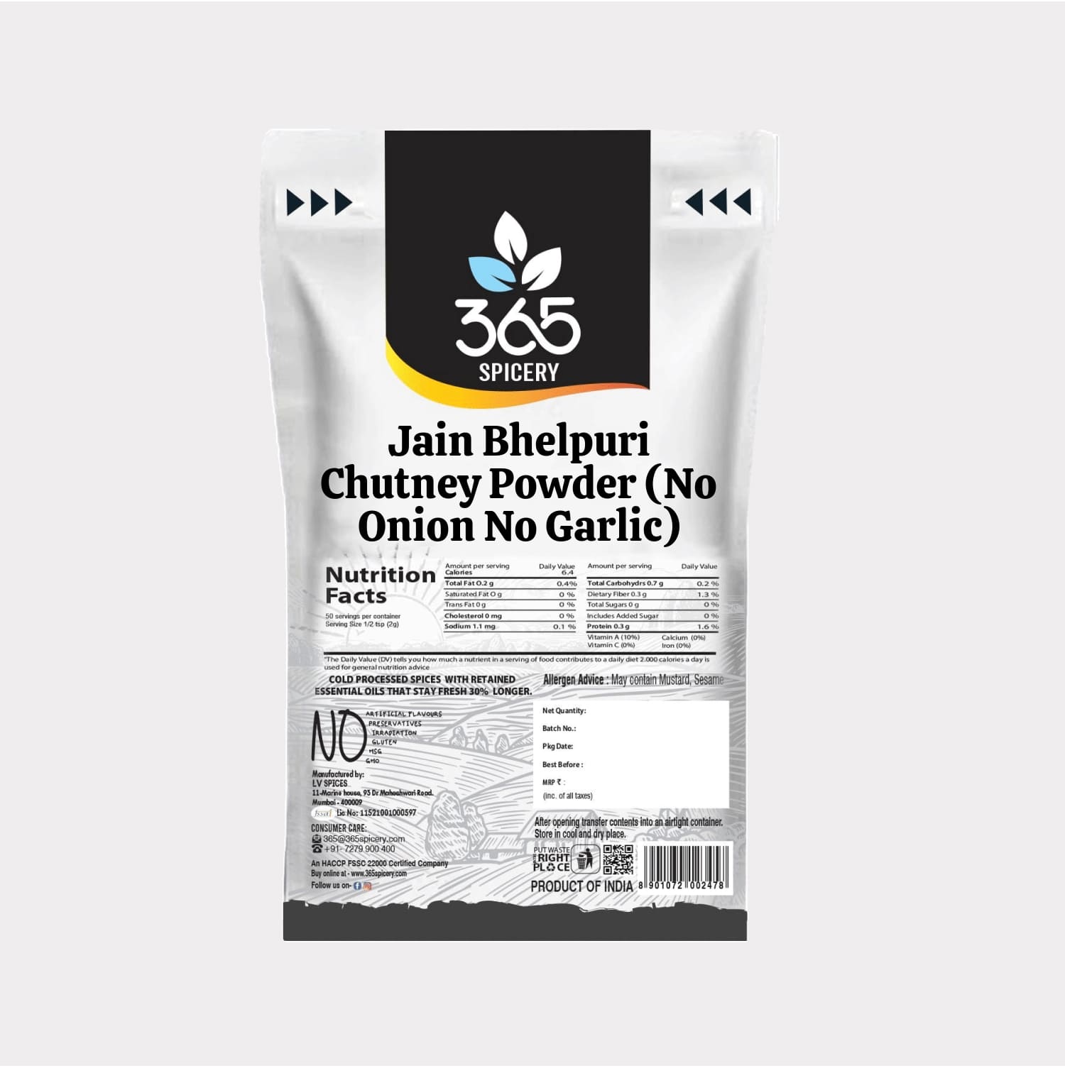 Jain Bhelpuri Chutney Powder (No Onion No Garlic)