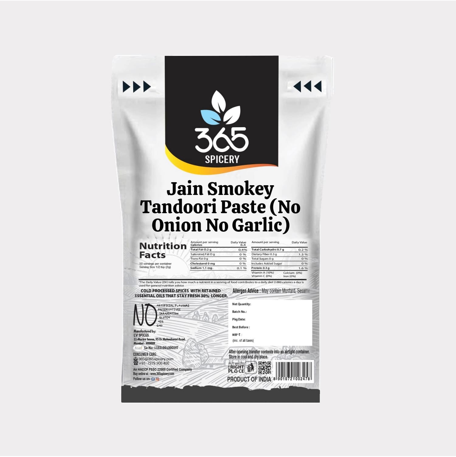 Jain Smokey Tandoori Paste (No Onion No Garlic)