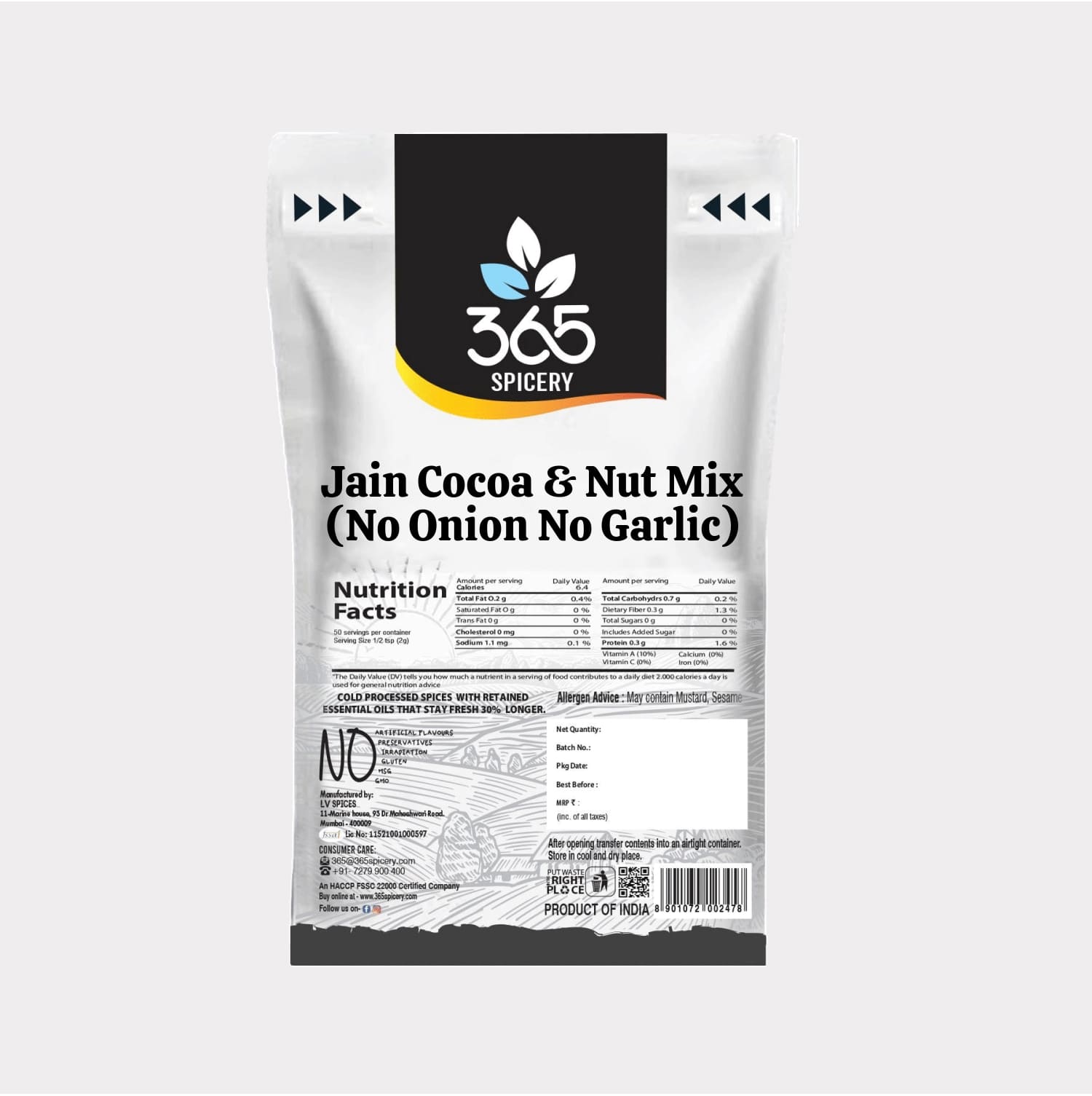 Jain Cocoa & Nut Mix (No Onion No Garlic)