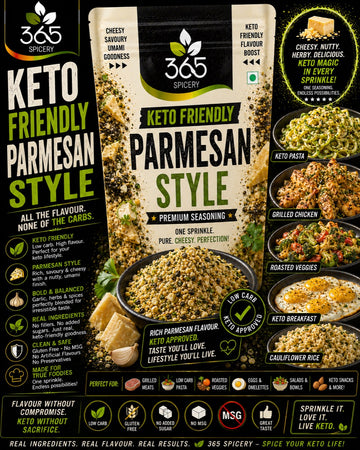 Keto Friendly Parmesan Style | Dairy-Free Savoury Seasoning | Vegan | No MSG | Low Carb | 365 Spicery