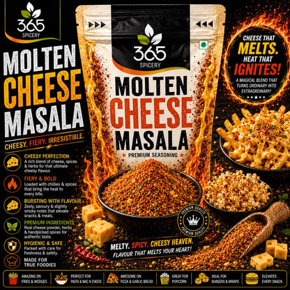 Molten Cheese Masala | Savoury Fusion Seasoning | No Artificial Flavours | Premium Quality | 365 Spicery