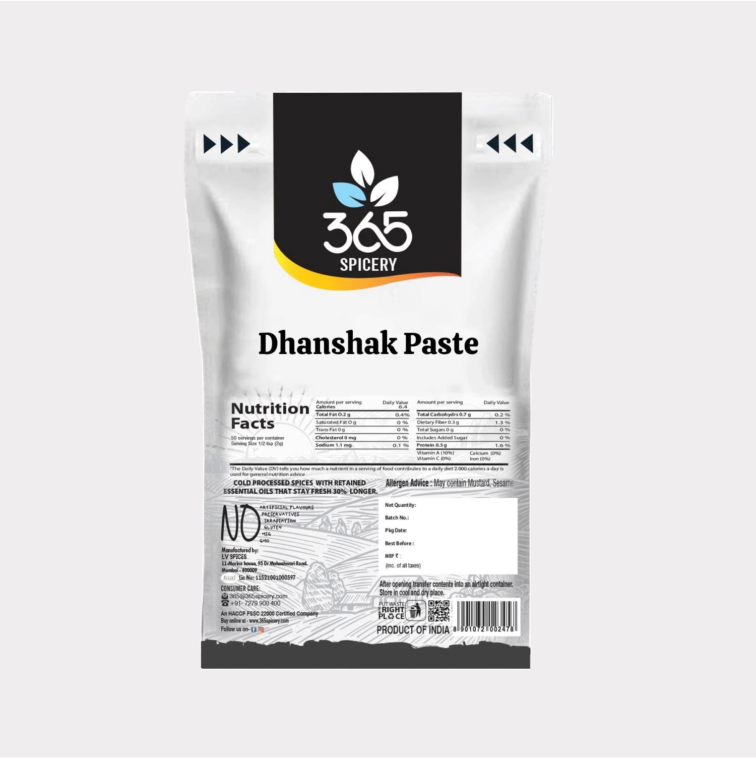 Dhanshak Paste