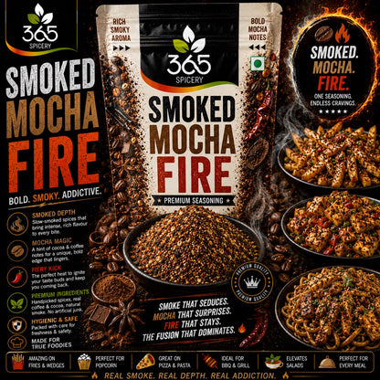 Smoked Mocha Fire | Bold Coffee Fusion Spice | Vegan | No Artificial Colours | Premium | 365 Spicery