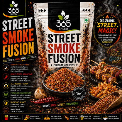 Street Smoke Fusion | Authentic Indian Street Style | No MSG | Gluten-Free | Premium | 365 Spicery