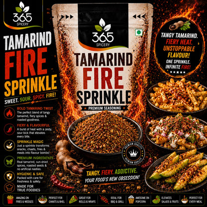 Tamarind Fire Sprinkle | Zesty Indian Fusion Blend | No Artificial Colours | Gluten-Free | 365 Spicery