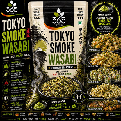 Tokyo Smoke Wasabi | Authentic Japanese Inspired Blend | Vegan | No MSG | Premium Quality | 365 Spicery