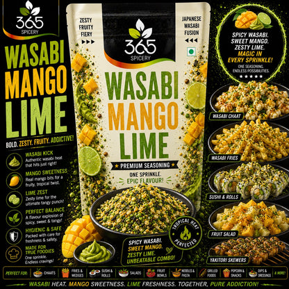 Wasabi Mango Lime | Zesty Fusion Seasoning | Natural Ingredients | No Artificial Flavours | 365 Spicery