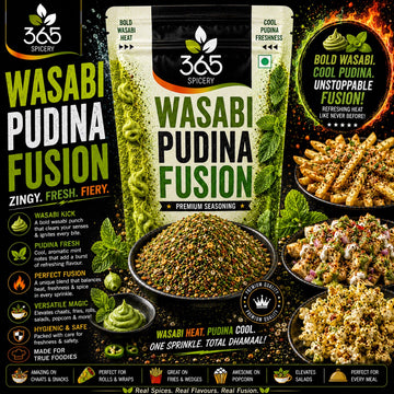 Wasabi Pudina Fusion | Refreshing Spicy Blend | Vegan | No MSG | No Artificial Colours | 365 Spicery