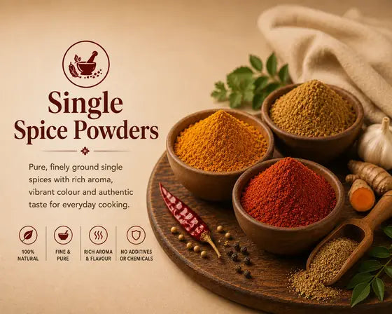Single spice powders