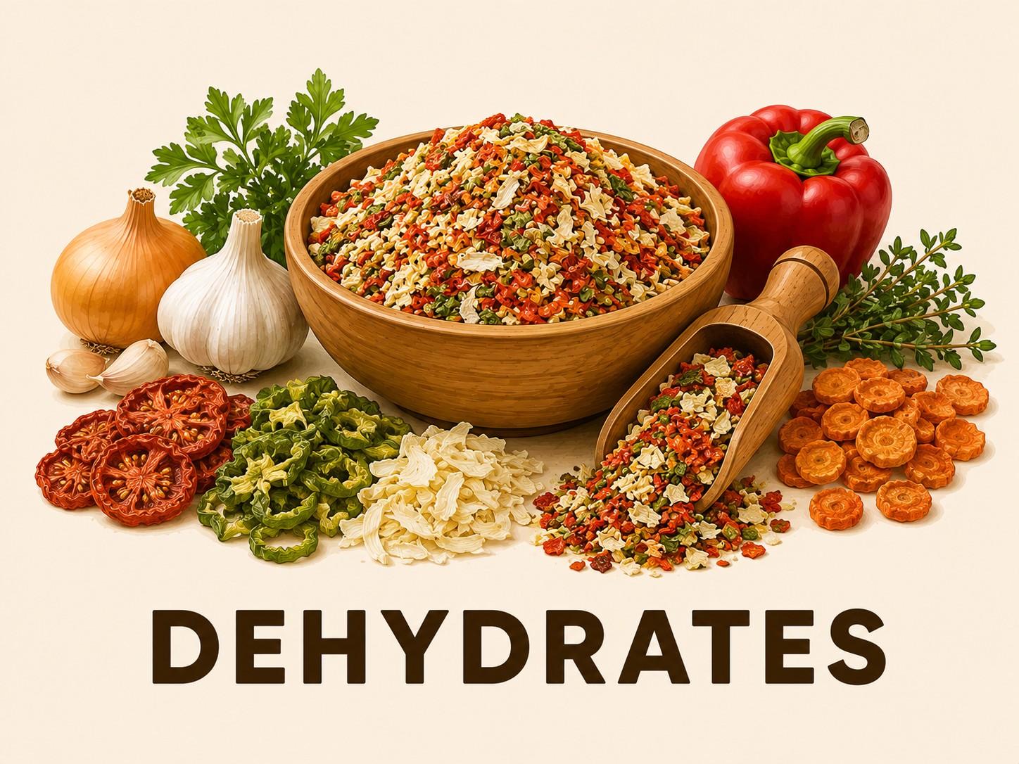 Dehydrated