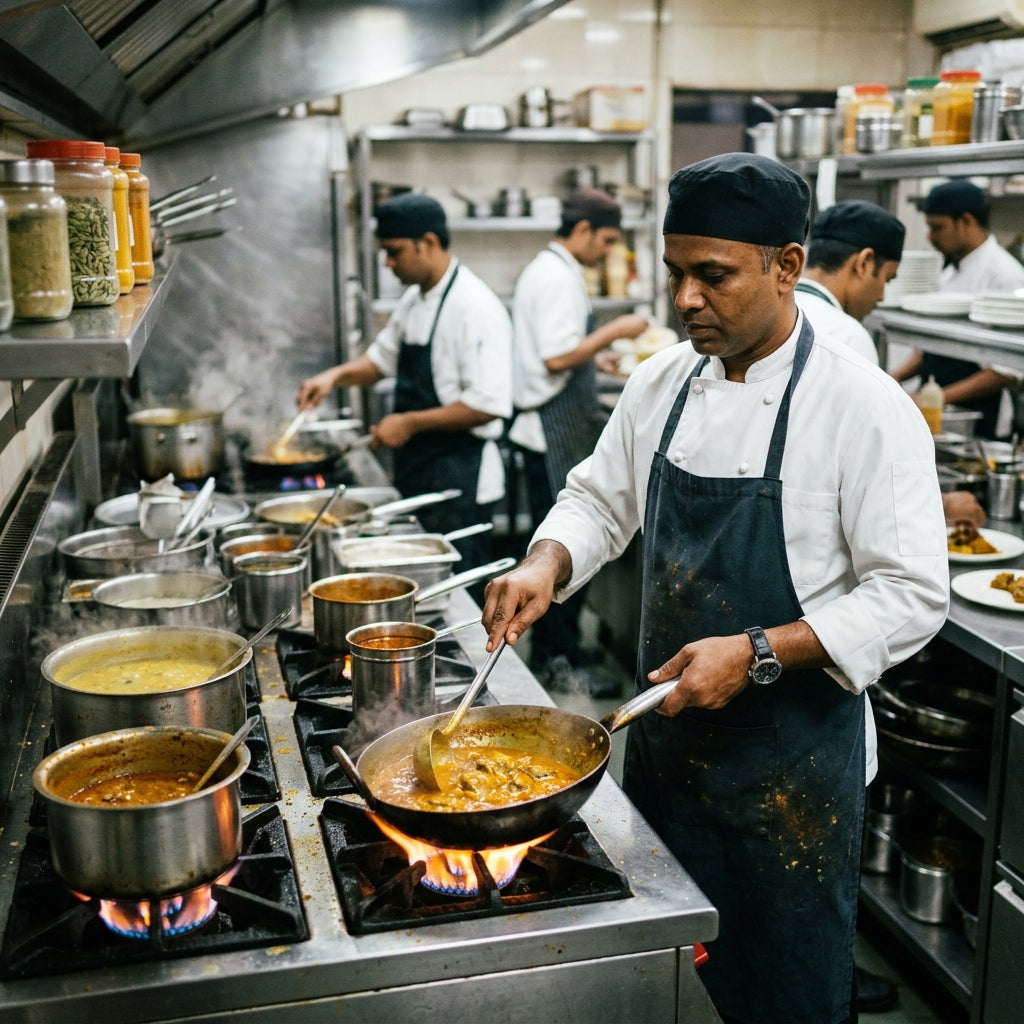 Restaurant kitchen using premium spices by 365 Spicery