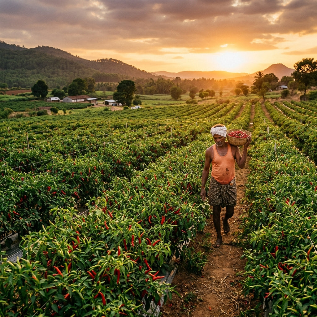 Spice farm sourcing — IPM certified farms for 365 Spicery