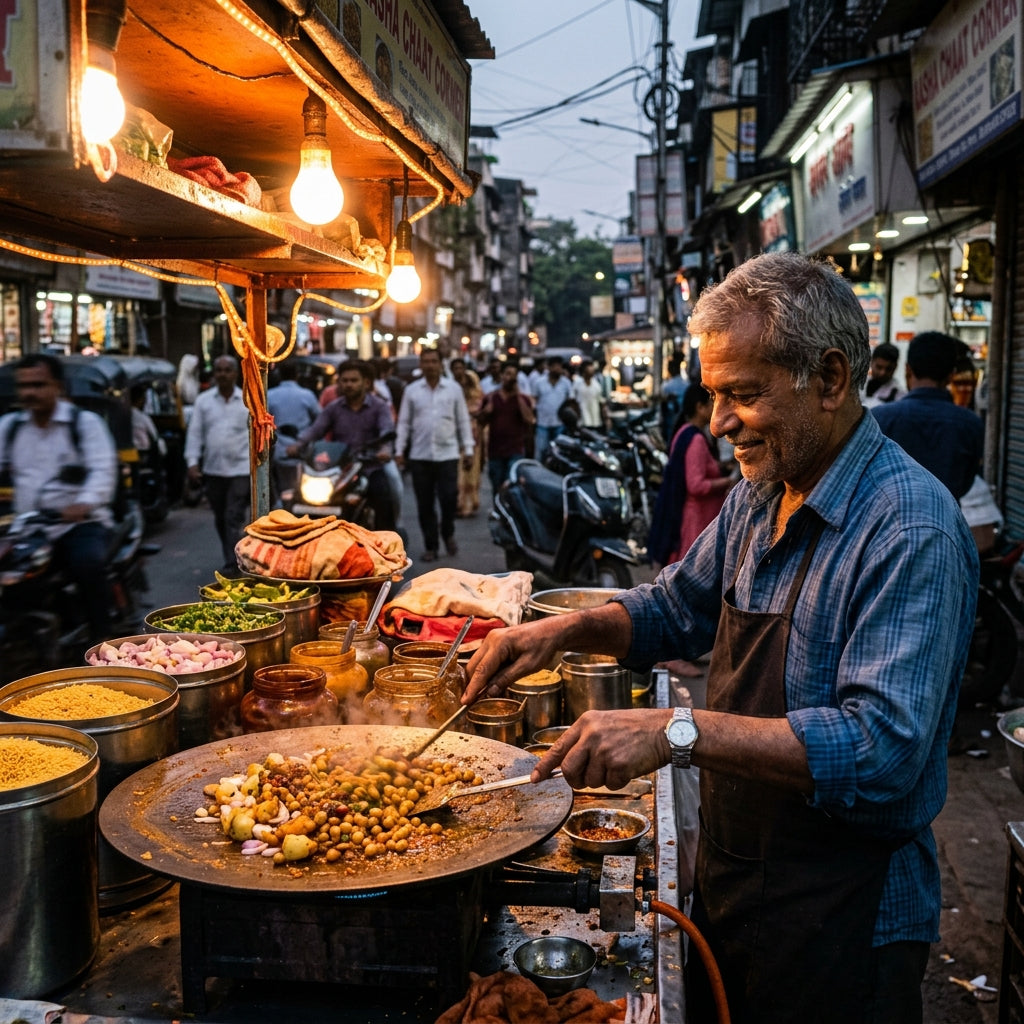 Street food vendor using 365 Spicery spices